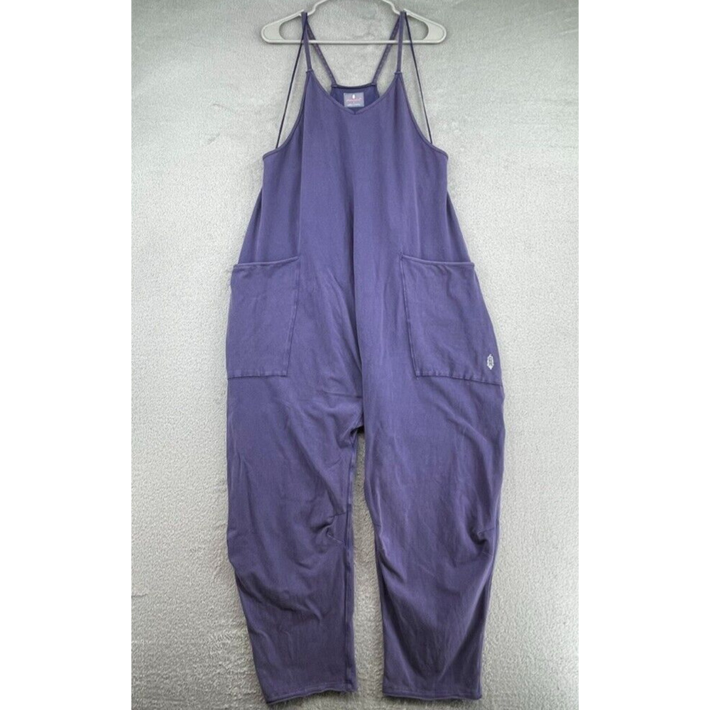 Free People Jumpsuit Womens Large Purple Nightshade Movement Hot Shot